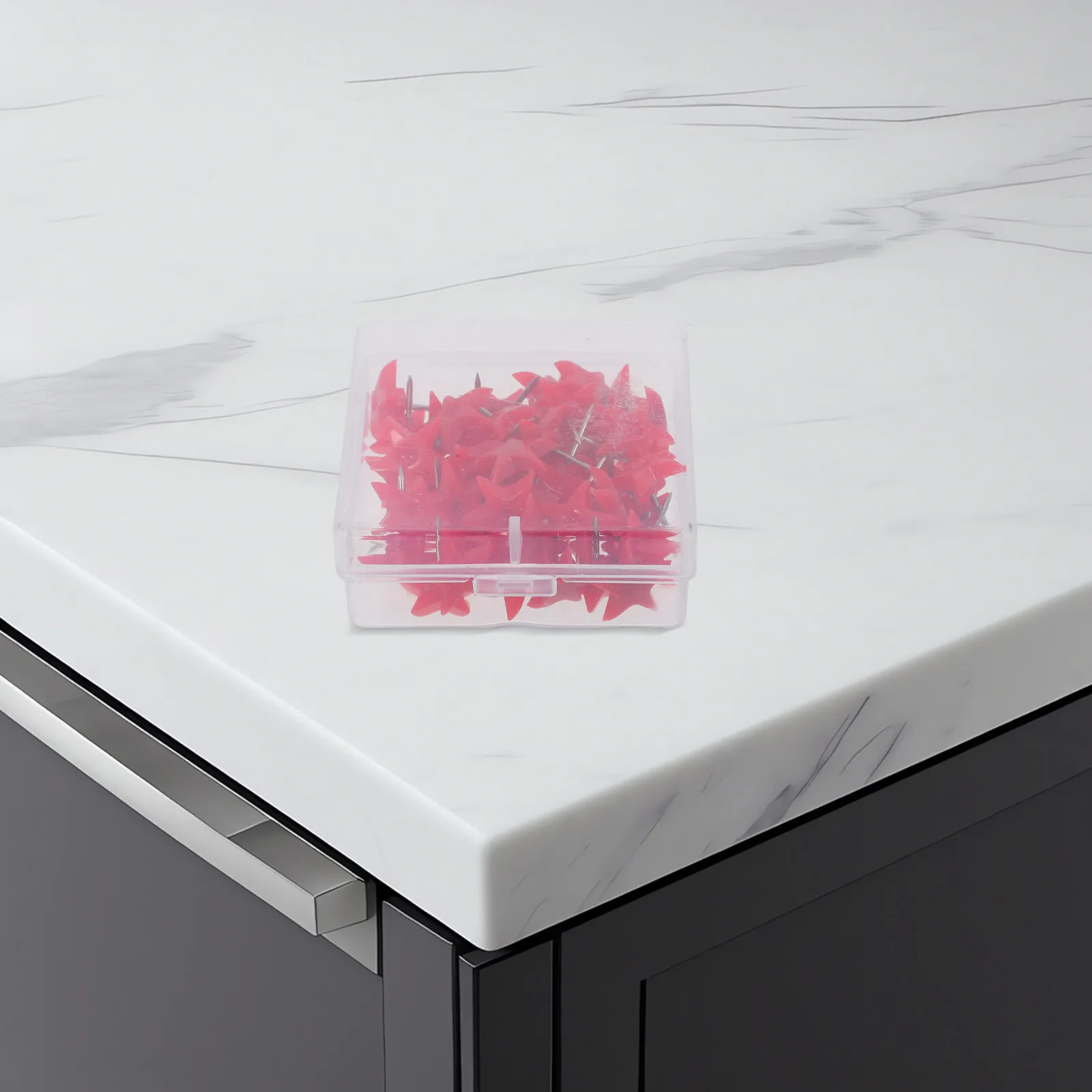 코르크 보드, 폼 패브릭 보드, 게시판, 메모 보드, 사무실, 가정, 학교 장 별 모양 푸시핀 50개