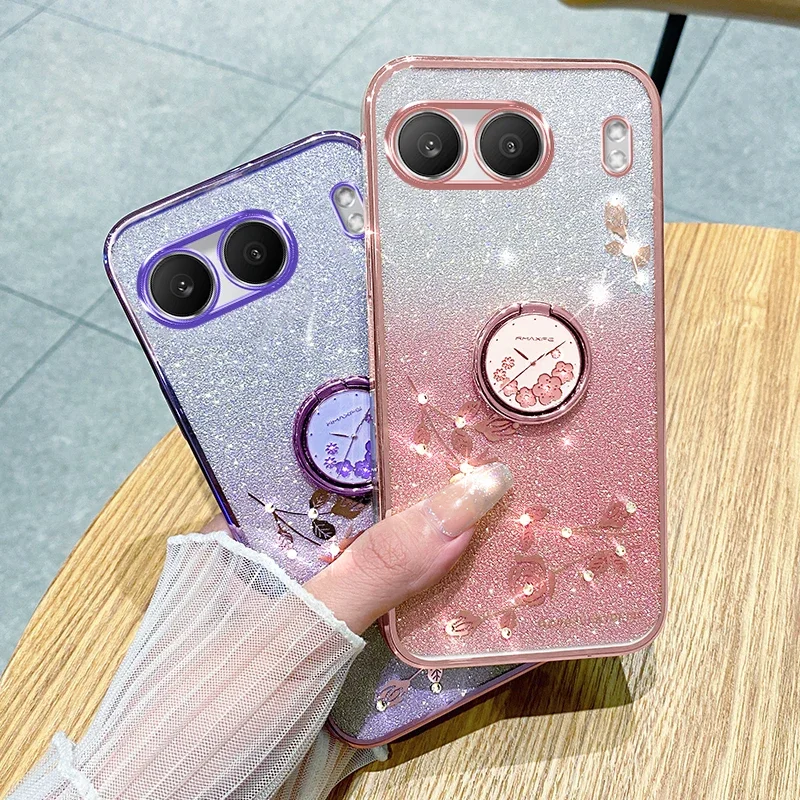 Luxury Glitter Shiny Diamond Ring Holder Soft TPU Phone Case