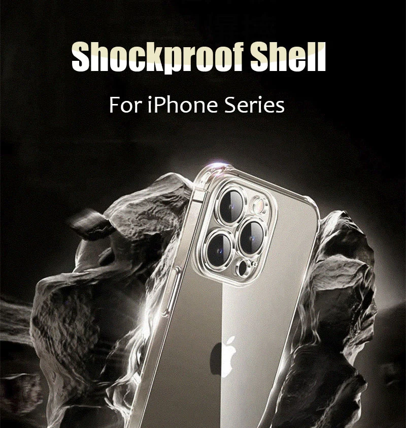 Transparente Silikon-Handyhülle für iPhone 16 17 15 11 12 13 Pro Max 14 7 8 Plus 12 Mini X Xs Xr 16E 17 Air Durchsichtige TPU Weiche Schutzhülle – Detail 1