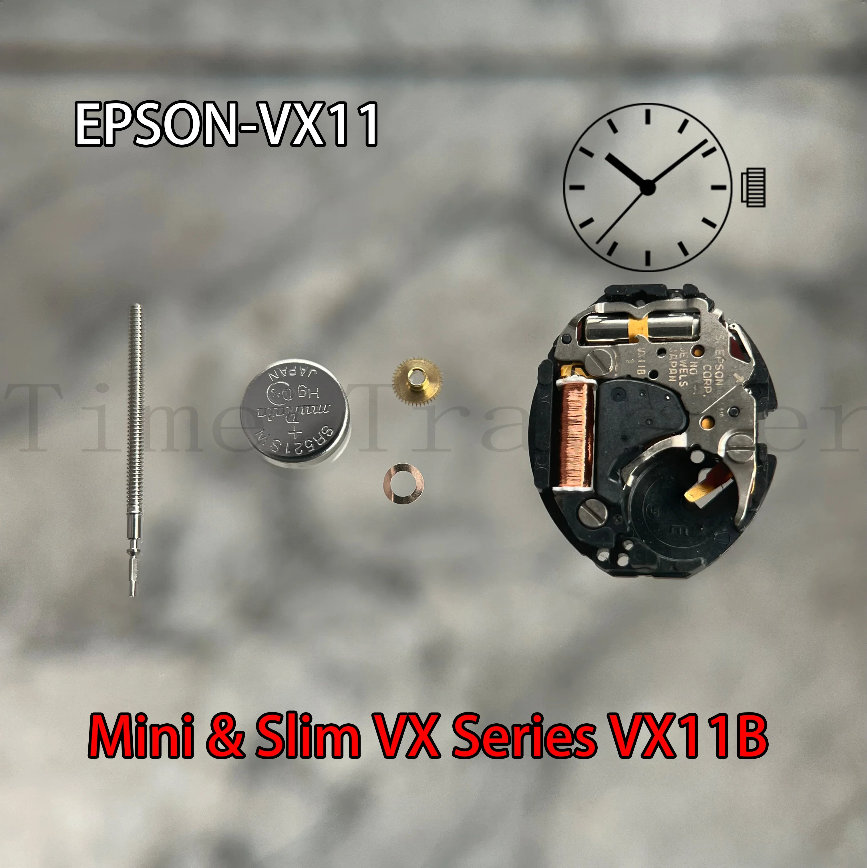 VX11 Япония Подлинная мини и тонкая серия VX11B кварцевый механизм размер: 5 1/2 дюйма Три стрелки