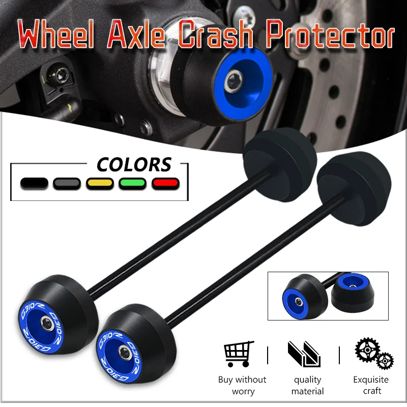 

g310r Wheel Fork Axle Crash Sliders Protector For BMW G310R G 310R 2017-2024 Motorcycle CNC Front Rear Wheels Falling Protection
