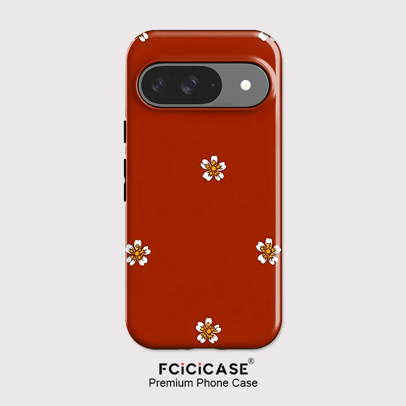 Cute Little Flower Print Double-Layer Phone Case by Fcicicase
