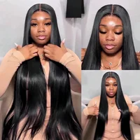 Perruque brésilienne en cheveux humains de 40 pouces, perruque frontale en dentelle HD 13x4 13x6, lisse comme un bâton, pré-épilée, avec ligne de cheveux naturelle, en cheveux Remy pour femmes 5
