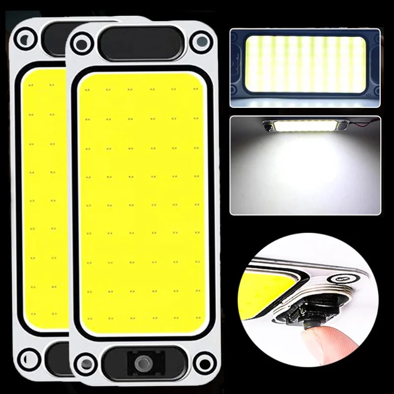 12-24V Car Truck Luce Di Lettura Interna 54 Led Cob Ad Alta Luminosità Car Van Truck Cabin Dome Pannello Del Tetto Lampada Barra Di Illuminazione