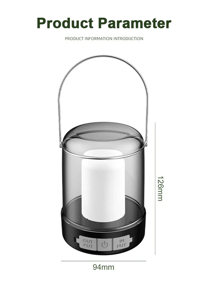 Description Picture 3 of itemPortable Camping Tent Light Outdoor Rechargeable USB Candle Flame Camping Lamp Led Lighting Simplicity Camping Lighting Fixtures