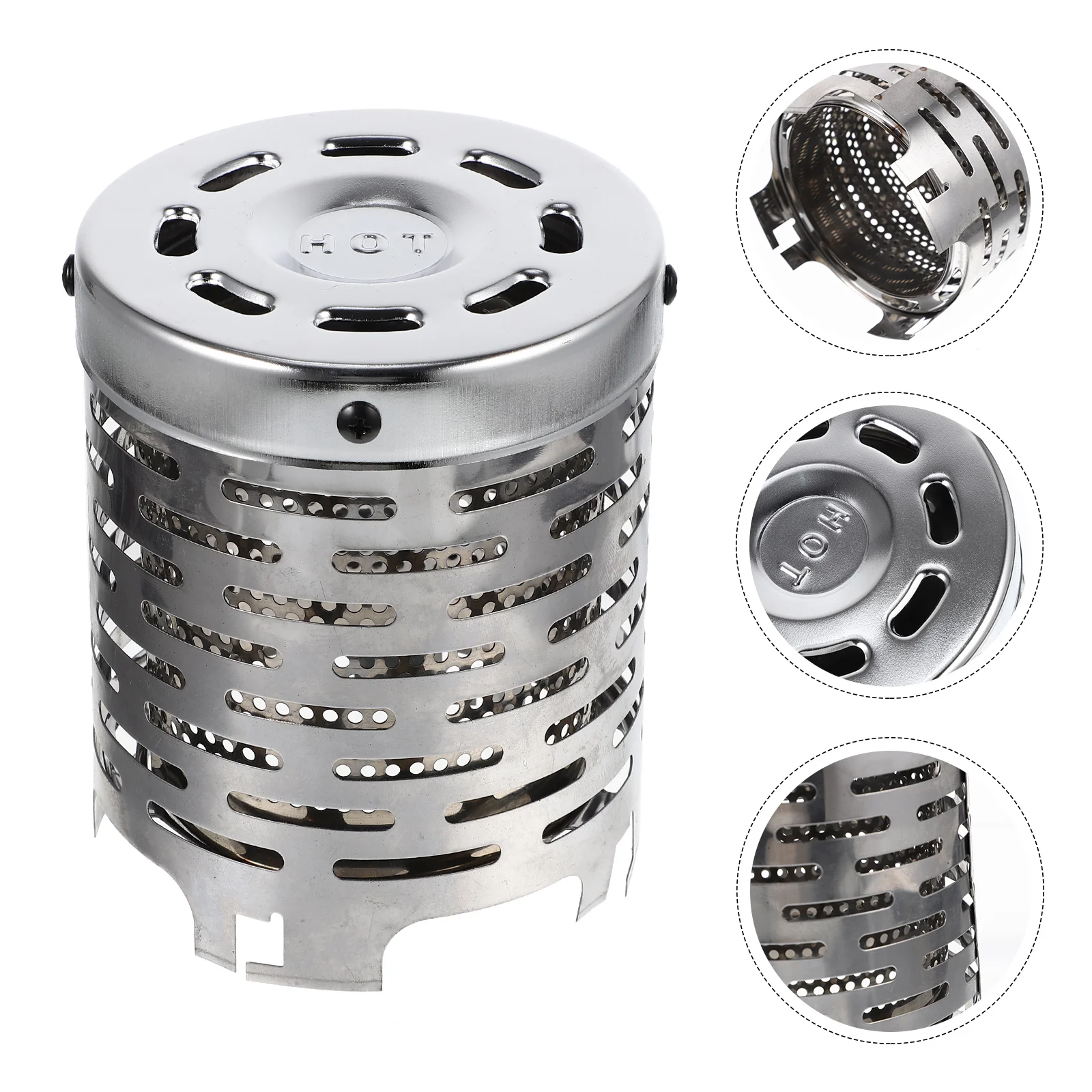 

Camping Stove Cover Wind Resistant Camping Mini Gas Heater Cover Stainless Steel Windshield Camping Picnic Equipment