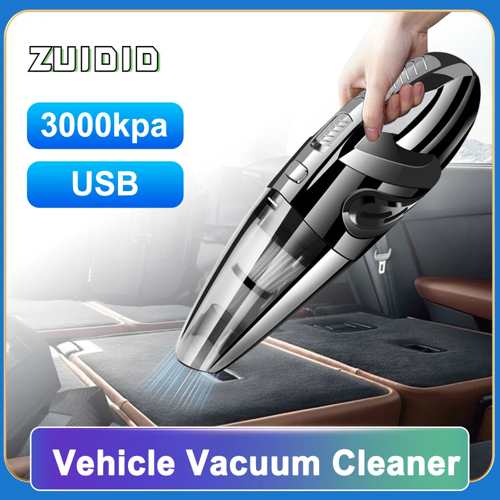 New High power portable Car Vacuum Cleaner Wet And Dry handheld Vehicle Vacuum Cleaner With 6
