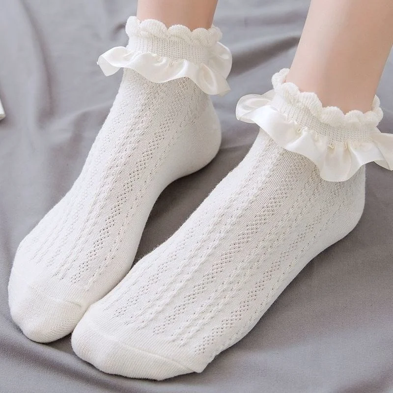 Lolita Ruffle Socks Cosplay Accessories for Anime Cartoon Gift anime socks,anime stockings,cosplay props