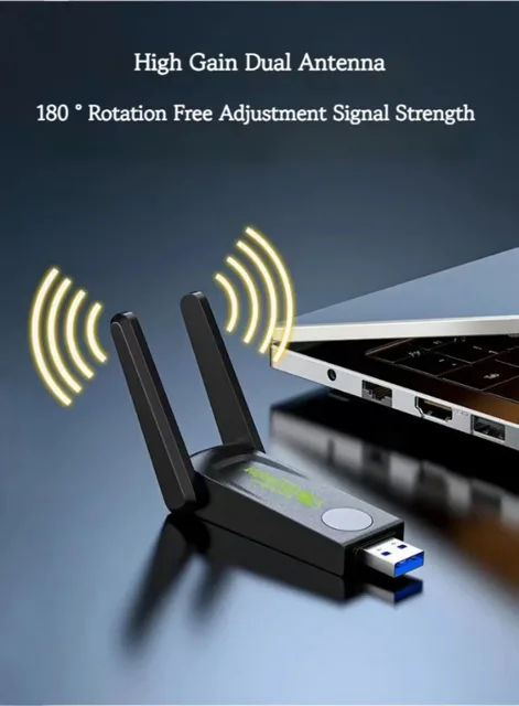 1300Mbps 듀얼 밴드 와이파이 USB 어댑터 - 빠른 속도와 안정적인 연결