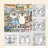 Sweet Animals: A Bold and Simple Coloring Book for Adults and Teens Featuring Plants Flowers and Cute Animals 3