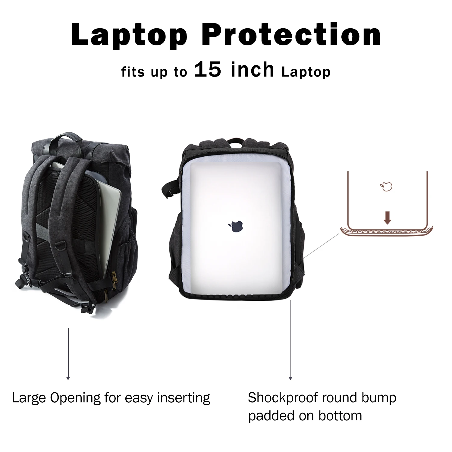 Zaino Da Viaggio 50L Per Laptop 18.4” Con Porta USB E Copertura Antipioggia – Borraccia Professionale TSA, Impermeabile