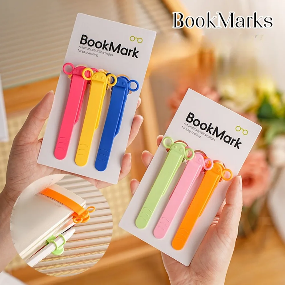 Animal Bookmark Silicone Bookmark Creative Silicone Bookmark Clip Cute Elephant with Pen Holder Page Flipping Automatically Follows Book Marks Staionery Supplies