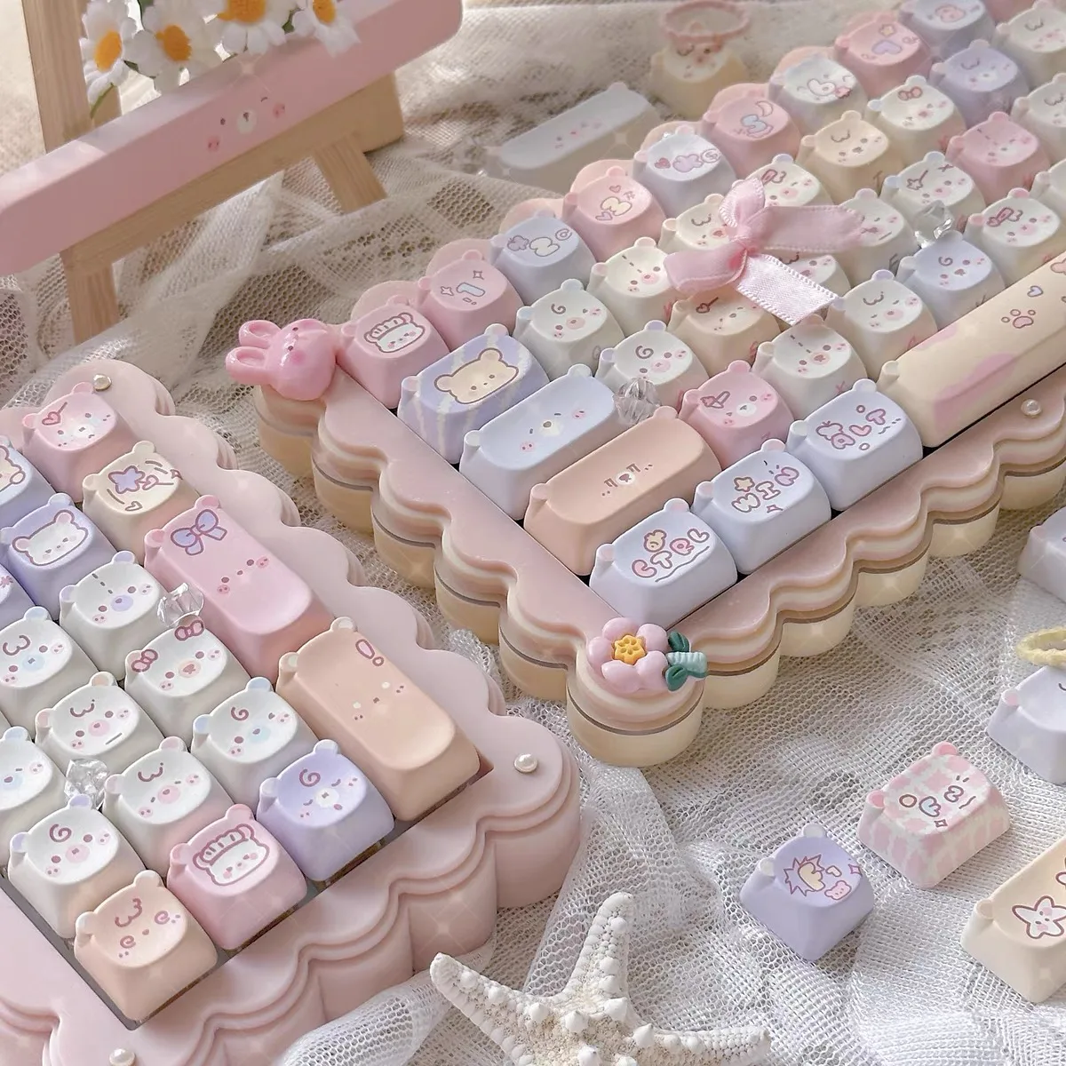 Cat Keycaps Conjunto For Mechanical Keycaps Cute Keycaps Presente Personalizado Sublimação Oem 2.25 u 2.75u para Alice