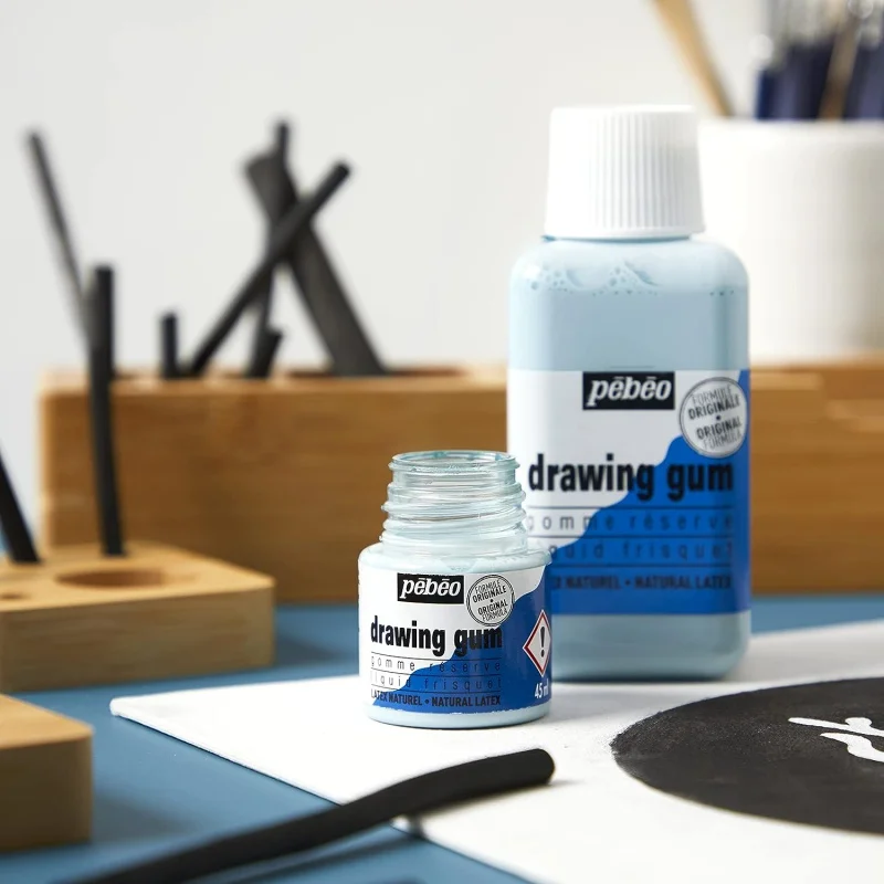 Masking Fluid Pebeo Easy Peel Liquid Latex Masking Fluid Drawing Gum Dries Quickly For Ink Watercolor Gouache Crafts Supplies-45ml Bottle masking fluid