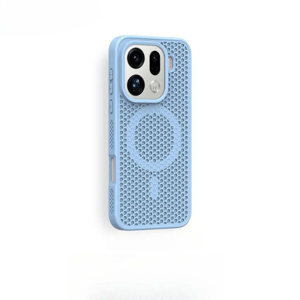 Fashion Honeycomb Magnetic Phone Case with Wireless Charging and Shockproof Protection