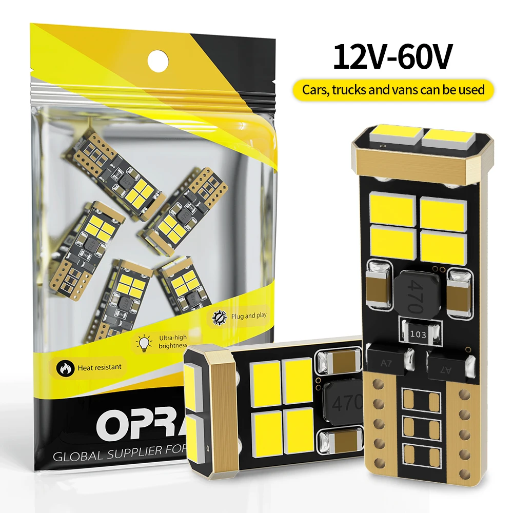 

2 шт. светодиодный T10 W5W 194 168 салонный светильник Canbus 3020EMC без ошибок для автомобиля, грузовика, лампа для чтения, боковая парковочная лампа DRL 12 В 24 В