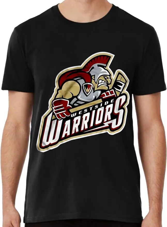 Vintage-West-Kelowna-Warriors-Ice-Hockey-Logo-T-Shirt-Short-Unisex-Manica Lunga-Felpa Girocollo-Felpa Con Cappuccio In Misto Pesante-Tshirt