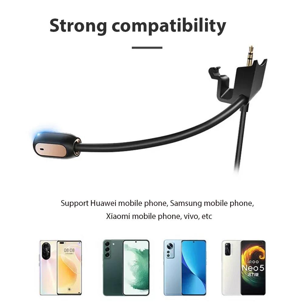교체용 게임 마이크, 분리형 게이밍 붐 마이크, 노이즈 캔슬링 케이블, QC35, QC45 용, 3.5mm 플러그