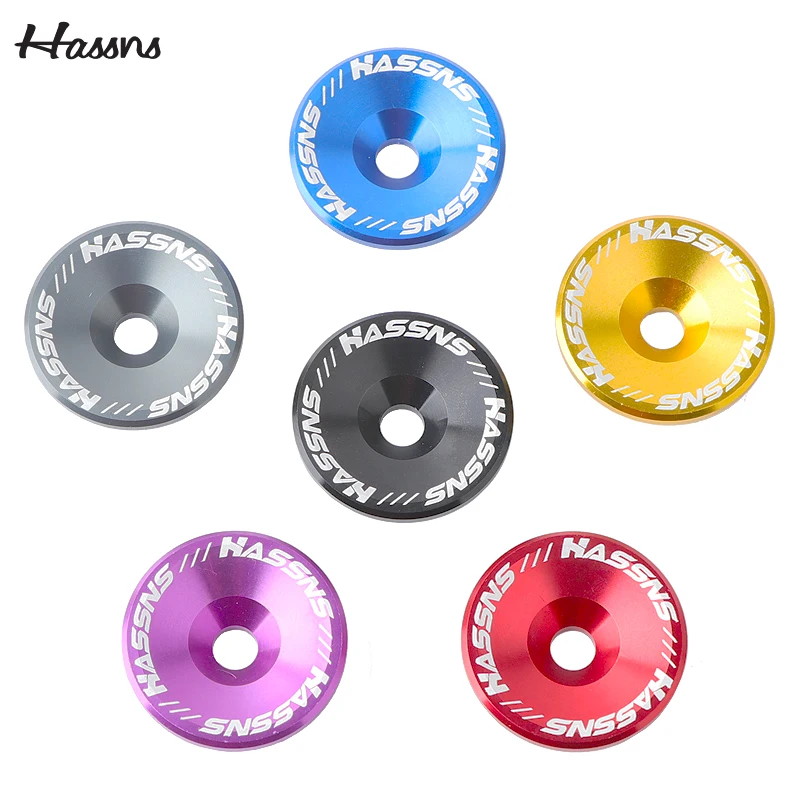 HASSNS Bicycle Stem Cap Headset Top Cover Mtb Power Cap For Mountain Road Bike Table Cover Aluminium Alloy Steering Series Top