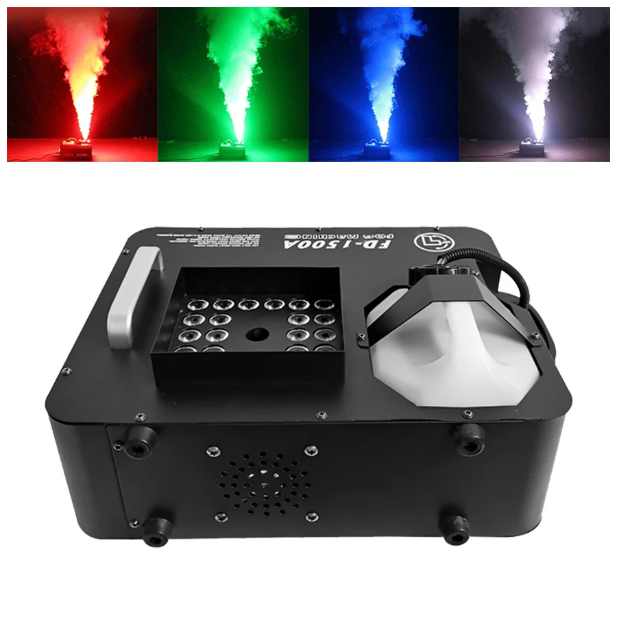 

New Arrival 1500W DMX LED Fog Machine Pyro Vertical Smoke Machine 24x9W Professional Fogger For Stage Equipment