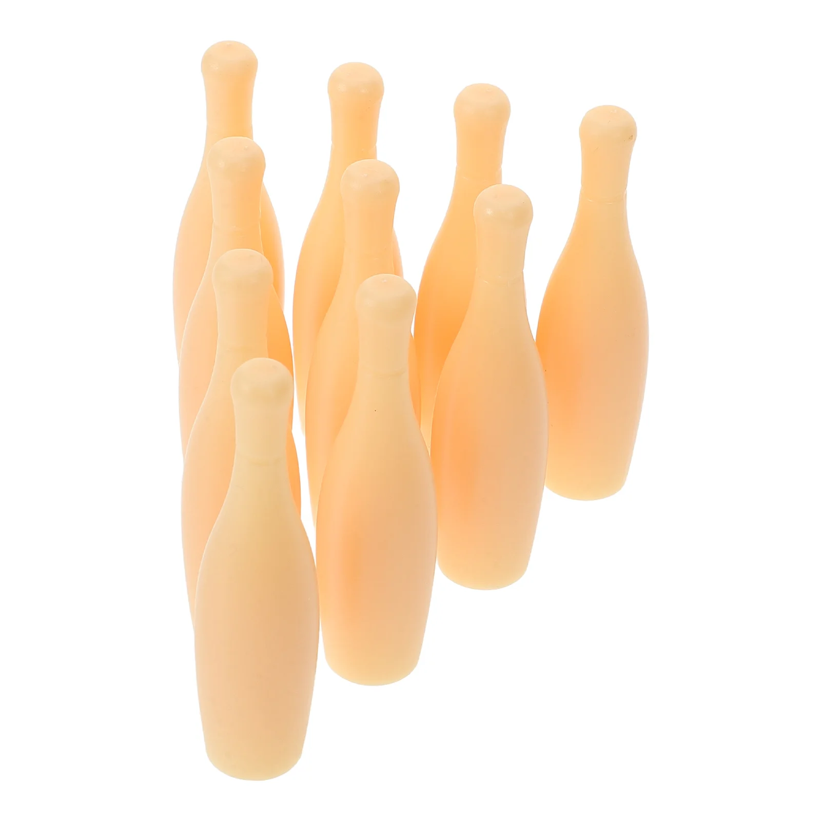 10 Pcs Children's Bowling Table Pin Accessory Inflatable Tabletop Plastic Portable