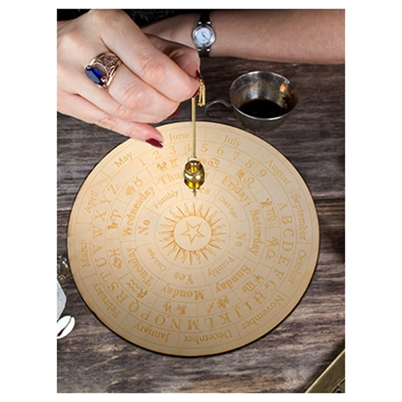 Star Pendulum Board Wooden Dowsing Board Spirit Divination Metaphysical Message