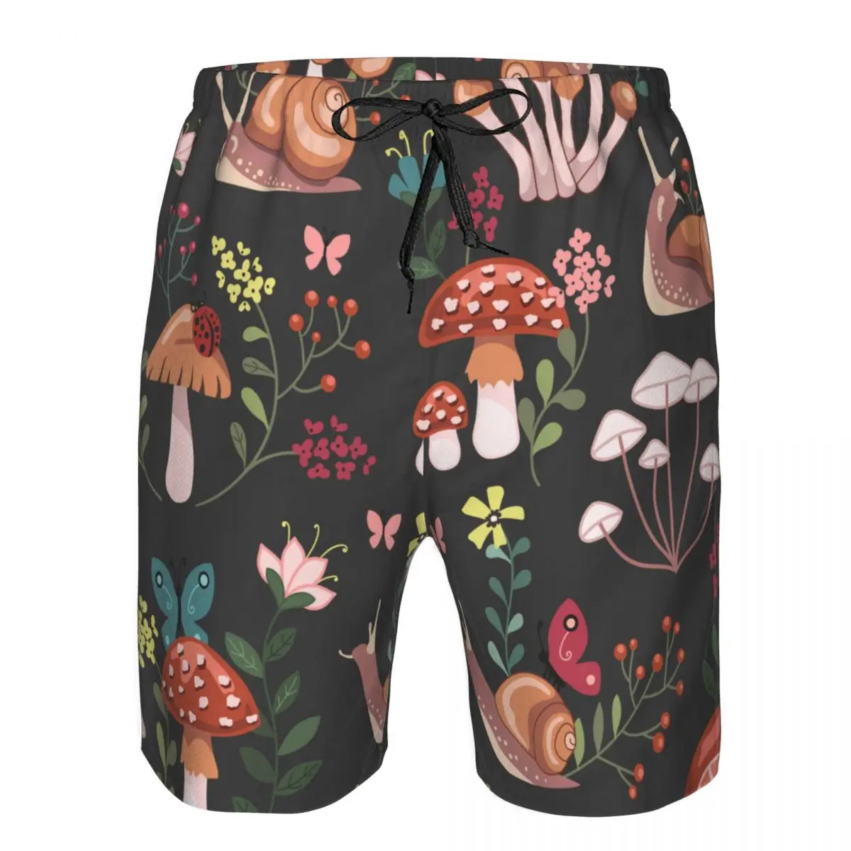 

Whimsical Mushrooms Snails Butterflies Ladybugs Quick Dry Swimming Shorts Swimwear Swimsuit Swim Trunk Bathing Beach Wear