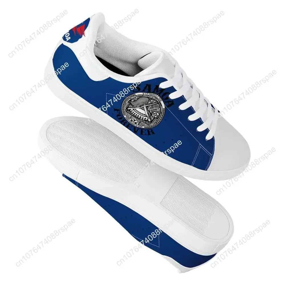 Blue Soft Flat Sneaker America Polynesian Samoa Tribal Printing Custom Man Lightweight Walking Sport Shoes Women Running Shoes