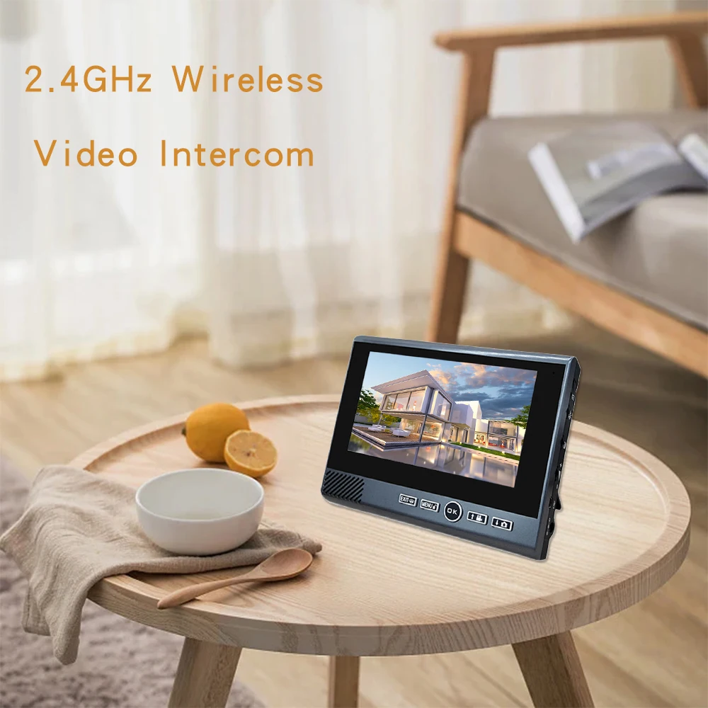 7" 2.4GHz Home Wireless Video Doorbell Office Tamperproof Wireless Vi