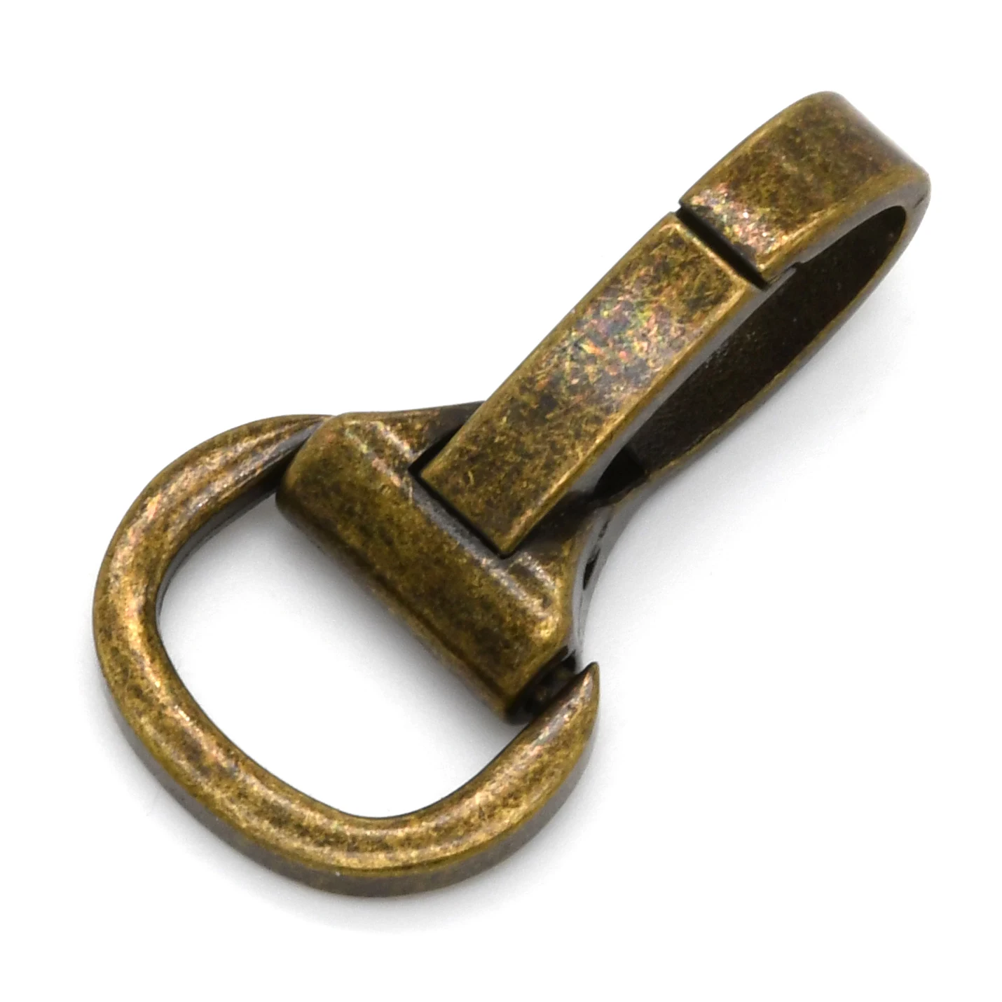 1-teiliger Karabinerhaken aus Metall mit Karabinerhaken, Karabinerverschluss, Federtor für Lederhandwerk, Taschengurt, Gürtel, Gurtband, Schlüsselanhänger – Detail 5