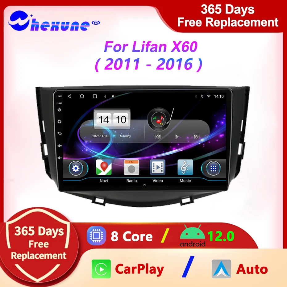 

2 Din Android 12 Car Radio Multimedia Video Player For Lifan X60 2011-2016 Auto Stereo GPS Navigation Wireless Carplay Head Unit