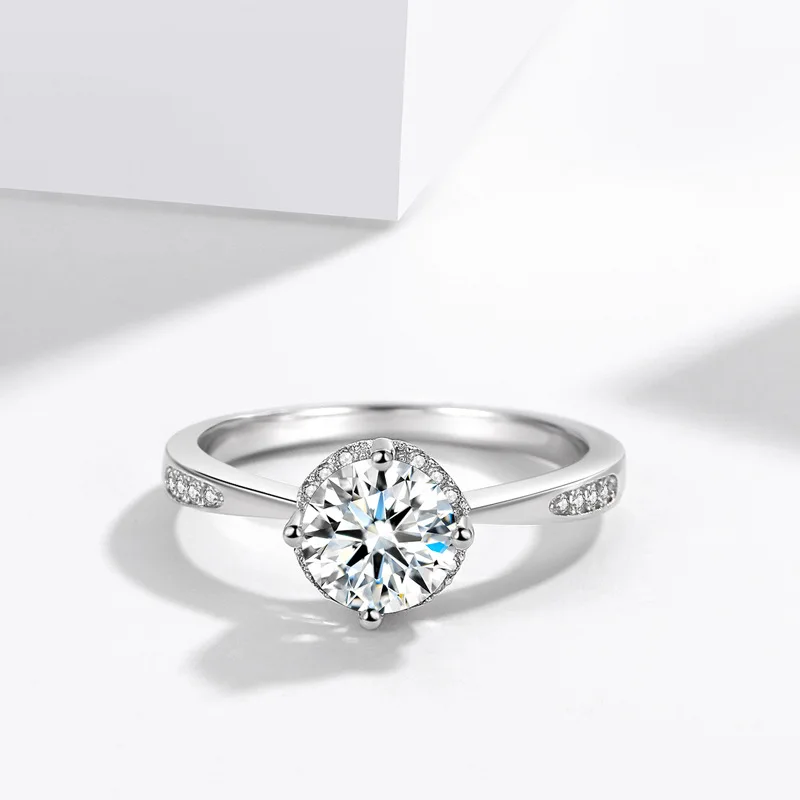 

Pure Silver 9251 Carat Carbon Silicon Diamond Ring