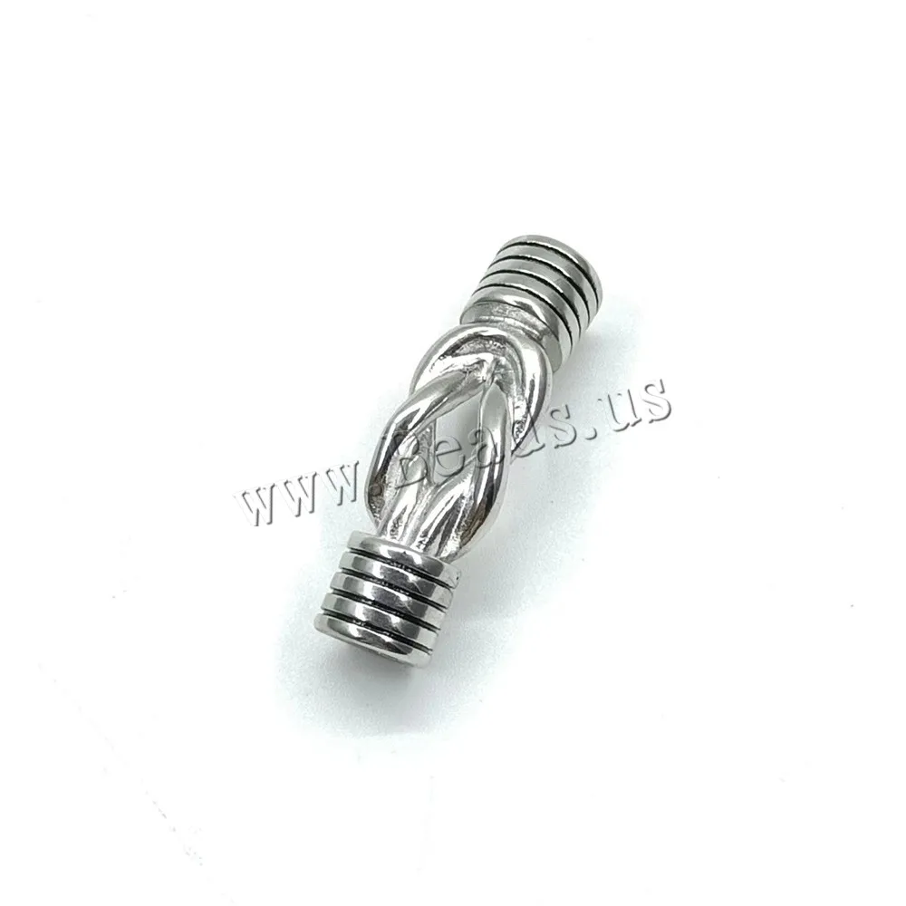 20pcs 6mm Hole Stainless Steel Bracelet Connector Magnetic Clasps Hooks Clasps For Leather Cord Diy Bracelets Jewelry Findings