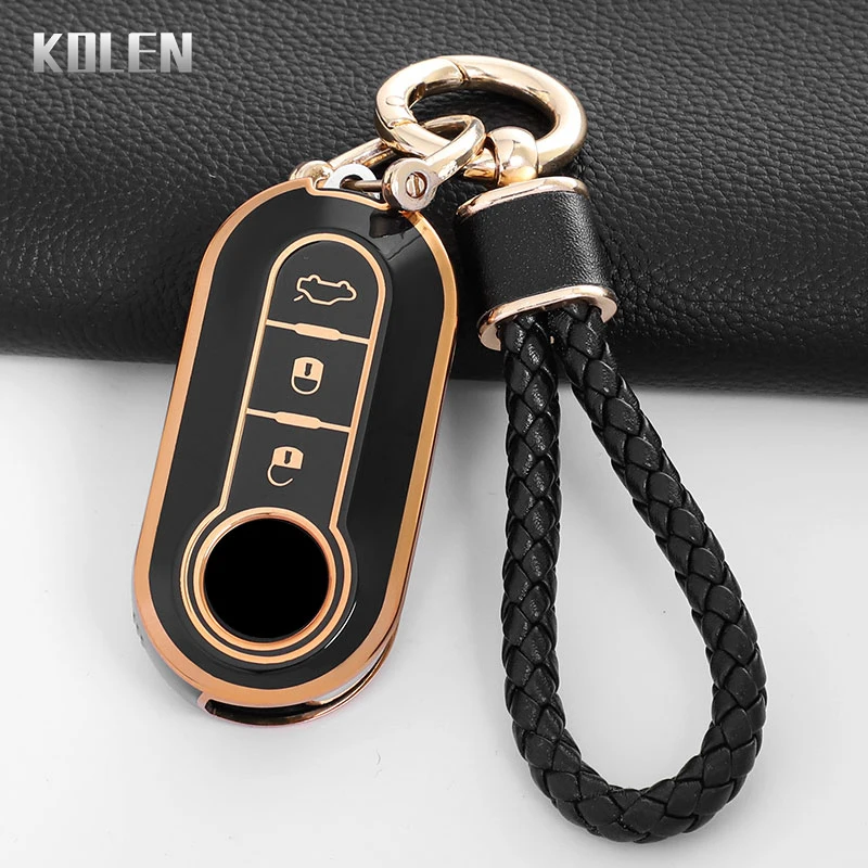 Premium TPU Car Key Case Cover with Keychain