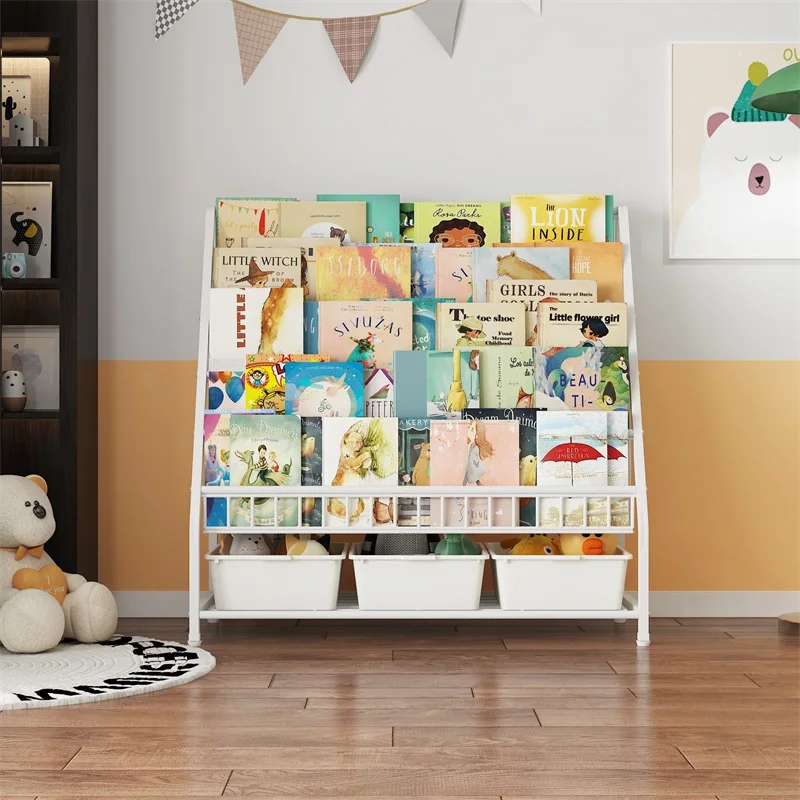 Floor standing storage rack, reading area picture book rack, multi-layer toy storage rack