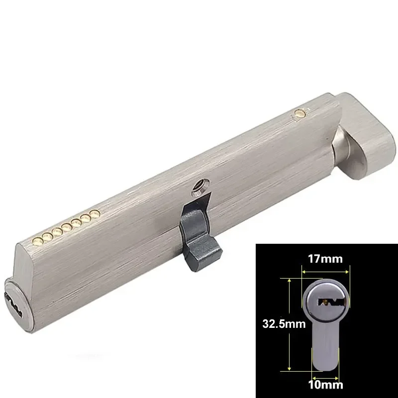 Special Security door Center asymmetry brass lock cylinder with knob aluminum alloy door Eccentric lock core height 32mm