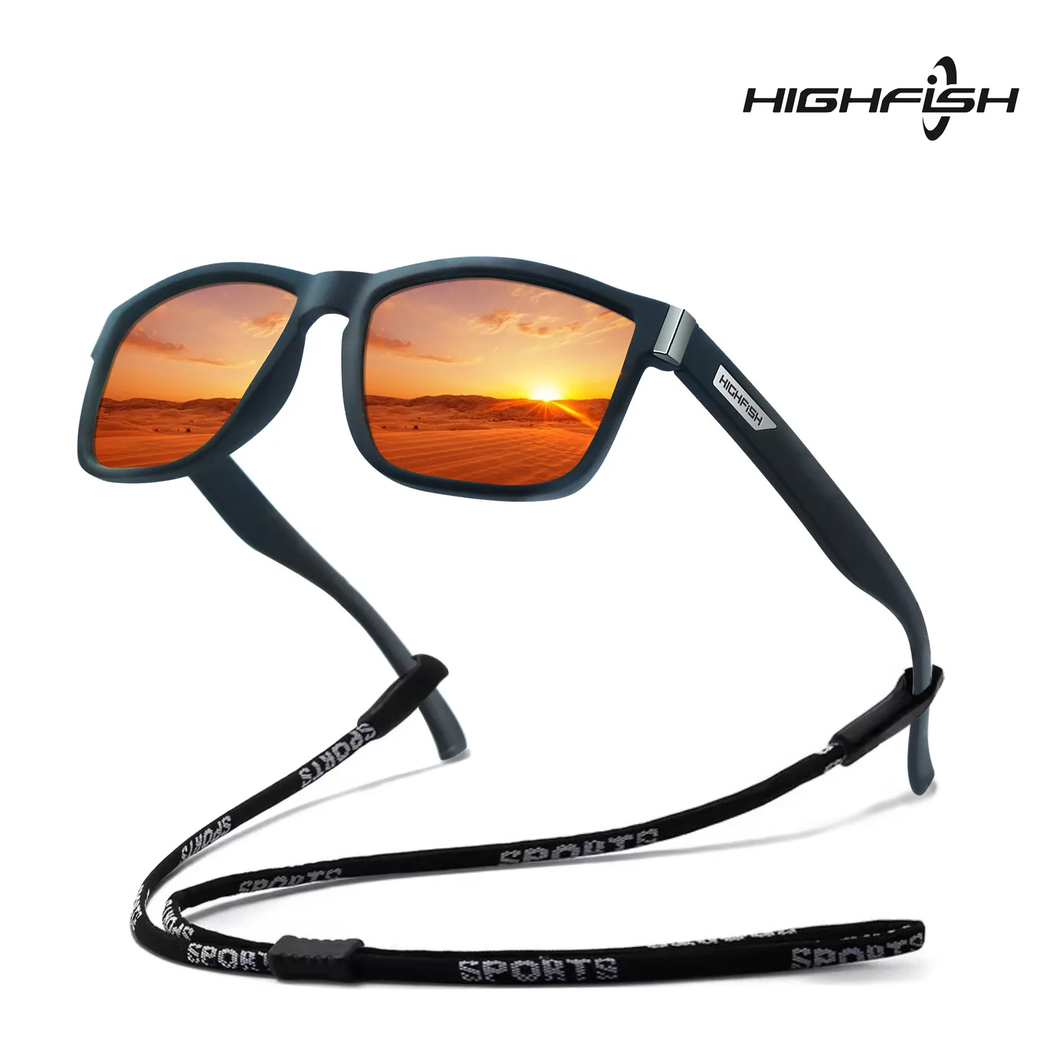 Highfish Polarized Fishing Sunglasses Men's Driving Shades Male Sun Glasses Hiking Fishing Classic Sun Glasses UV400 Eyewear