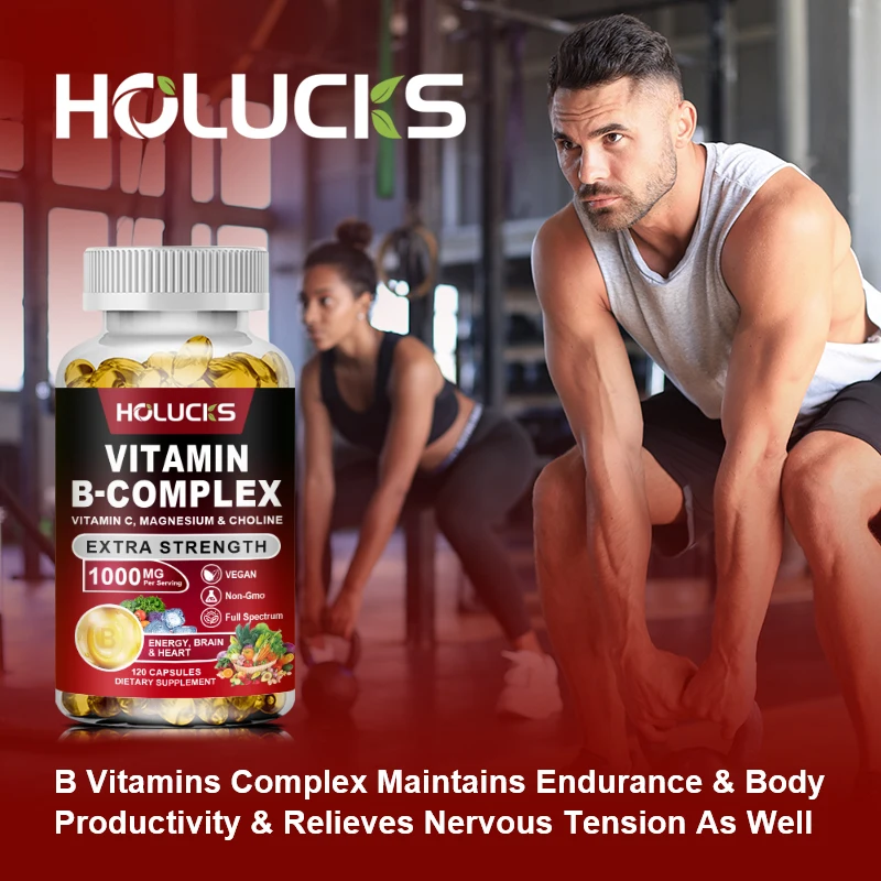 Premium Vitamin B Complex Supplement, Support Stress & Fatigue, Boosts Mood, Brain Function & Overall Vitality 2