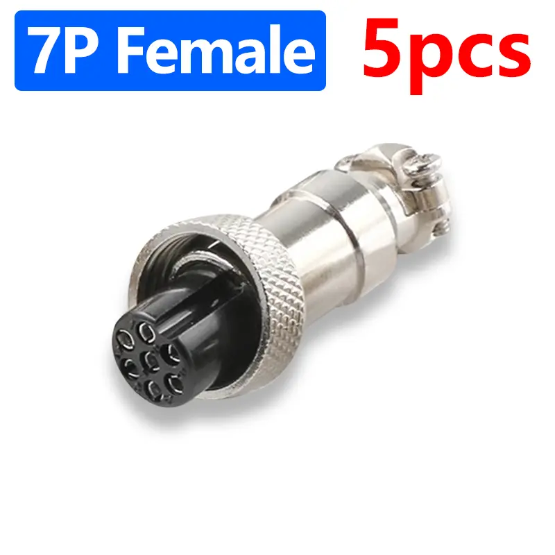 5pcs GX12 Aviation Connector 2 3 4 5 6 7 Pin Male Female M12 Connector Aviator Plug Socket image 18