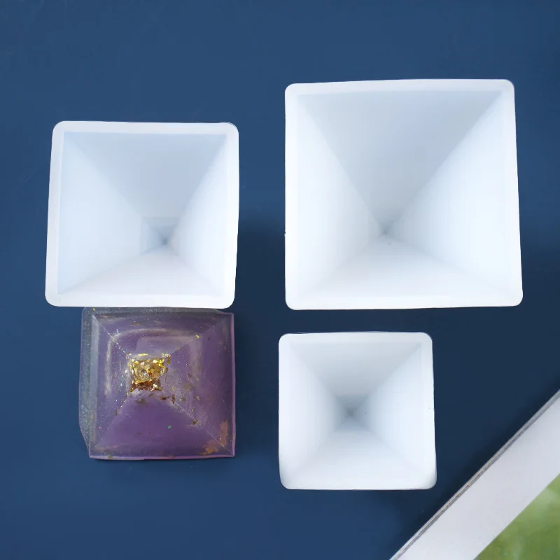 Silicone Mold DIY Pyramid Candle Silicone Mold Aromatherapy Plaster Mold Art Casting Handmade Candle Epoxy Resin Silicone Making