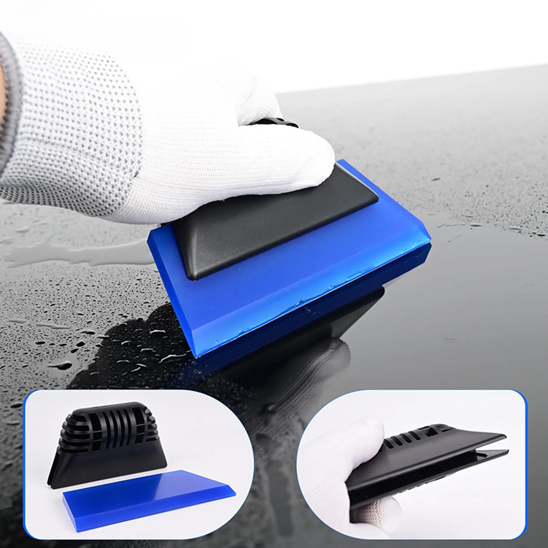 Soft Rubber Scraper Handled Water Wiper TPU PPF Squeegee Window Tint Car Clear Protect Film Application Vinyl Wrap Tools B01