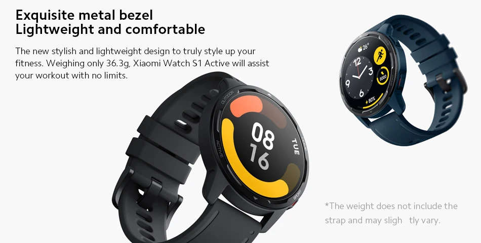 Xiaomi Watch S1 Active Global Version Smart Watch GPS Blood Oxygen 1.43" AMOLED Display Bluetooth 5.2 Phone Calls Mi SmartWatch