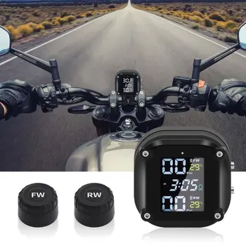 Monitor Digitale Pressione Pneumatici Moto Wireless con 2 Sensori Esterni