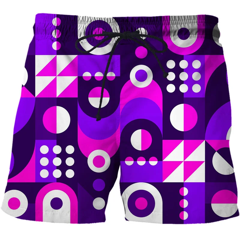 

Geometrical Graphics Short Pants Women Men 3D Printed Swimsuit Swim Trunks Beach Shorts Skateboard Sport Casual Loose Shorts