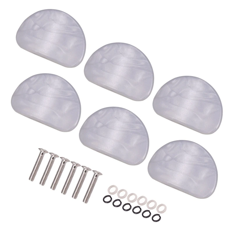 

12 шт. белые жемчужные колышки для тюнинга гитары, кнопочные тюнеры, машинные головки, Премиум тюнинг, кнопка для тюнинга, колпачки, ручки, колпачки