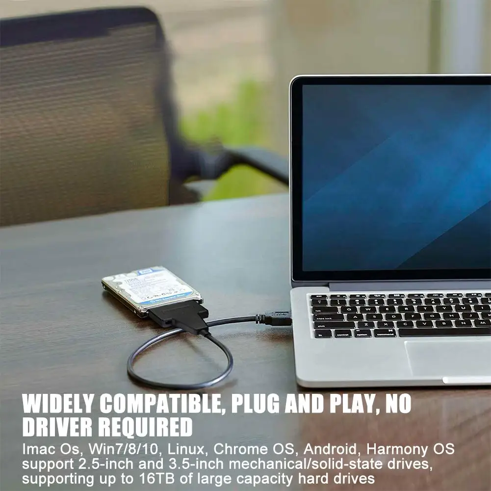 USB 3.0 SATA 3 케이블 Sata to USB 3.0 어댑터 지지대, 3.5 인치 외장 HDD SSD 하드 드라이브 Sata III 케이블, 신제품