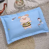 Baby Pillow Cartoon Children Pillows Feather Cotton Core+Pillowcase Infant Girls Boys 0-12 Years Old Toddler Breathable Soft 1