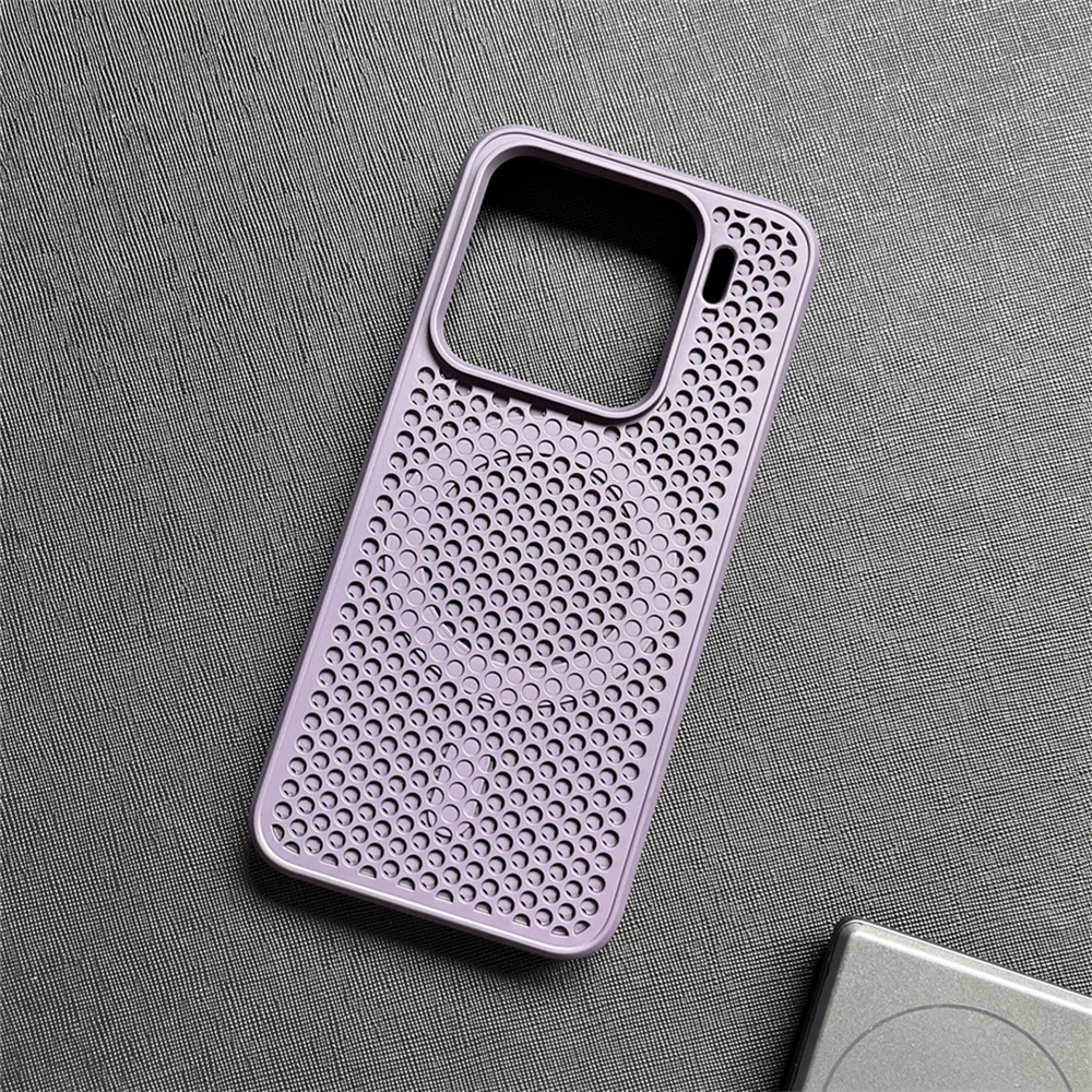 Honeycomb Breathable Magnetic Silicone Bumper Case - Hollow Solid Color Design