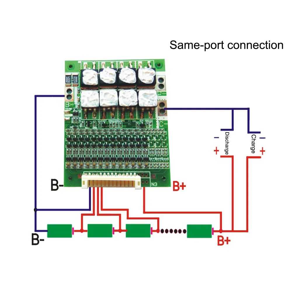 BMS 13S 48V 50A 18650 Li-ion Lithium Battery Pack Protection PCB Board Electronics For Electric Car Battery Car Balance Vehicle - 3
