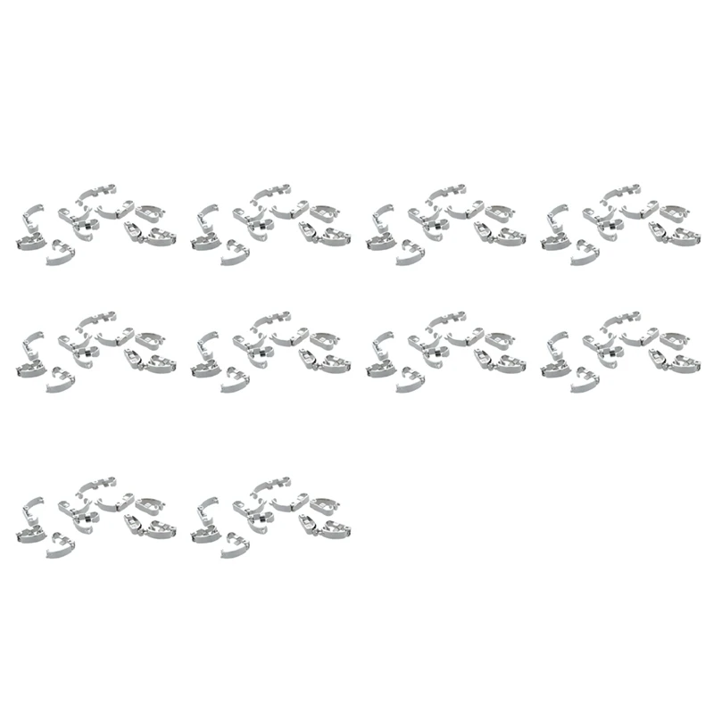 

100 X Stainless Steel Jewelry Wrist Watch Bracelet Band Fold Over Clasps 0.4X0.1 Inch
